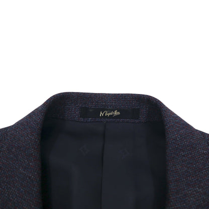 80s Japan Vintage 2-piece Suit Miyukilan 80年代 日本製 セットアップ スーツ M ネイビー ウール