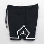 JORDAN BRAND ( NIKE ) ダイヤモンド メッシュ ショートパンツ ハーフパンツ L ブラック ゲームパンツ DM1367-010