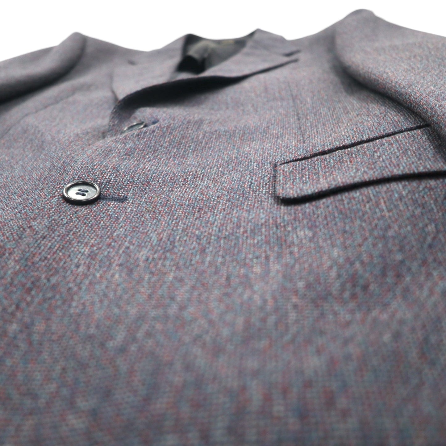 80s Japan Vintage 2-piece Suit Miyukilan 80年代 日本製 セットアップ スーツ M ネイビー ウール