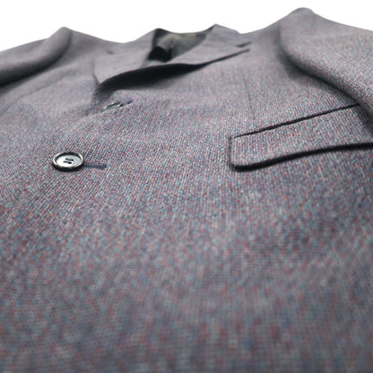 80s Japan Vintage 2-piece Suit Miyukilan 80年代 日本製 セットアップ スーツ M ネイビー ウール