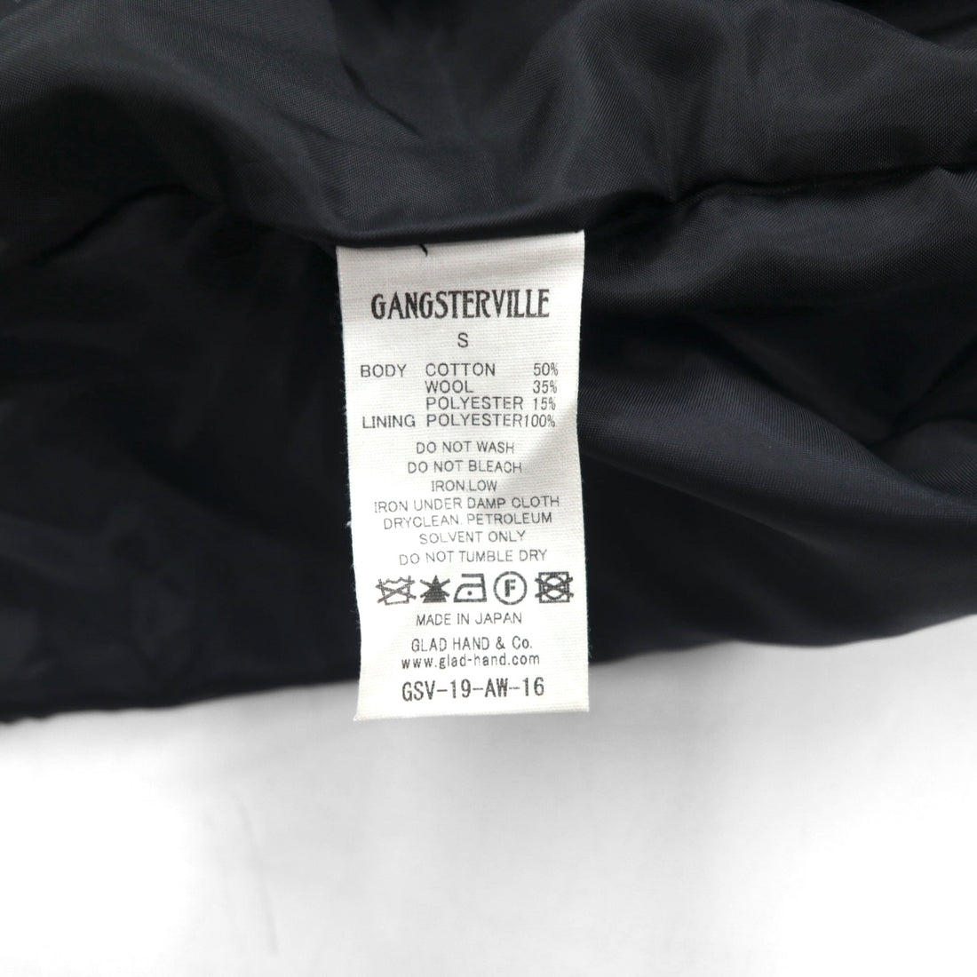 GANGSTERVILLE Made in Japan Zip-Up Harrington Jacket, Size Small, TIME KILLERS Embroidery, GSV-19-AW-16