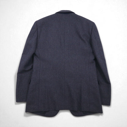 80s Japan Vintage 2-piece Suit Miyukilan 80年代 日本製 セットアップ スーツ M ネイビー ウール