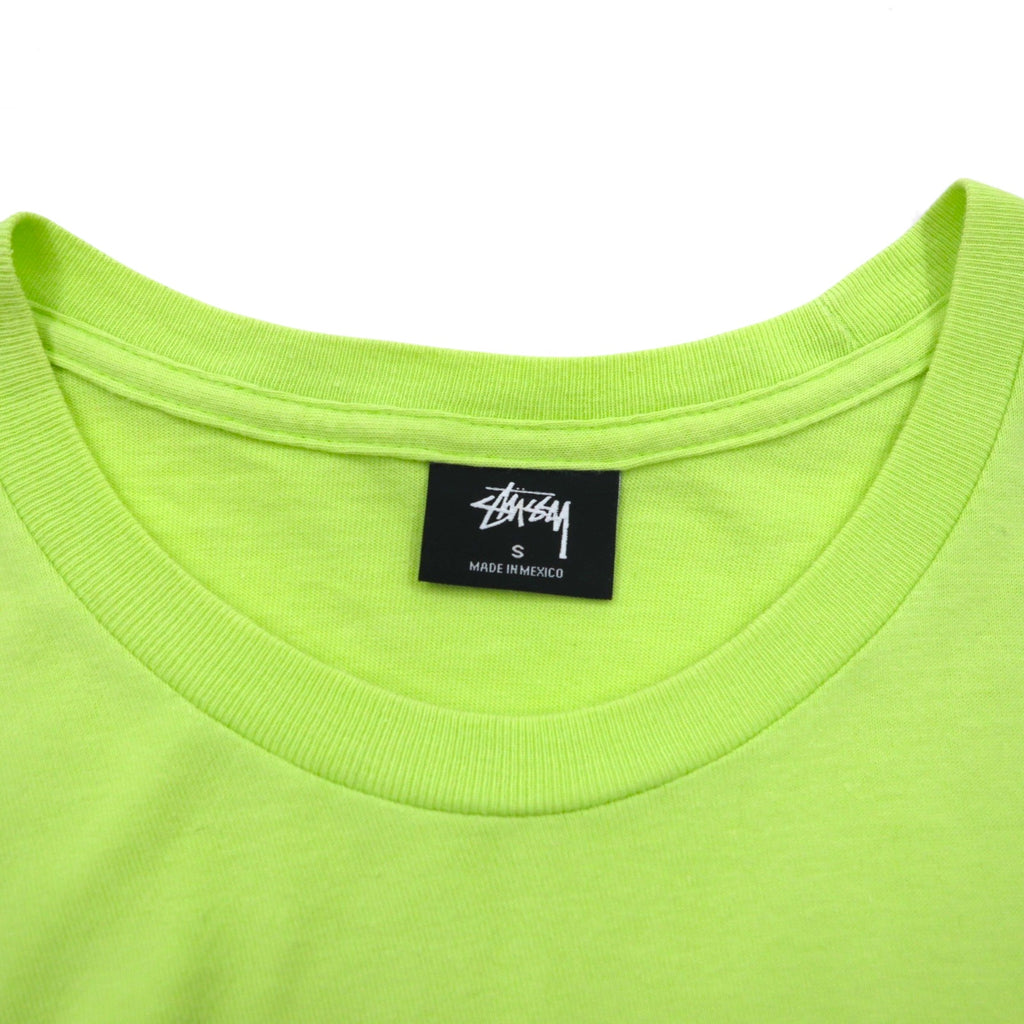 stussy シャネルロゴ プリント Tシャツ S グリーン コットン