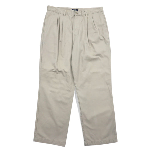 日本然リトテ-古着オンライン-DOCKERS khakis 00年代 タック ワイド チノパンツ L ベージュ コットン-DOCKERS khakis 00's Tuck Wide Chino Pants L Beige Cotton