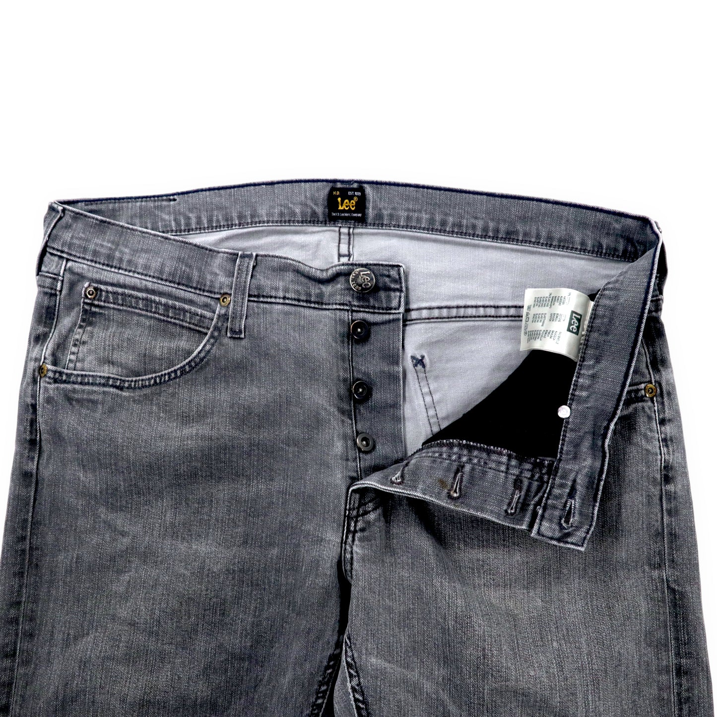 Lee ブラック デニムパンツ 34 スリムフィット グレー DAREN Zip Fly Regular Slim Jeans トルコ製
