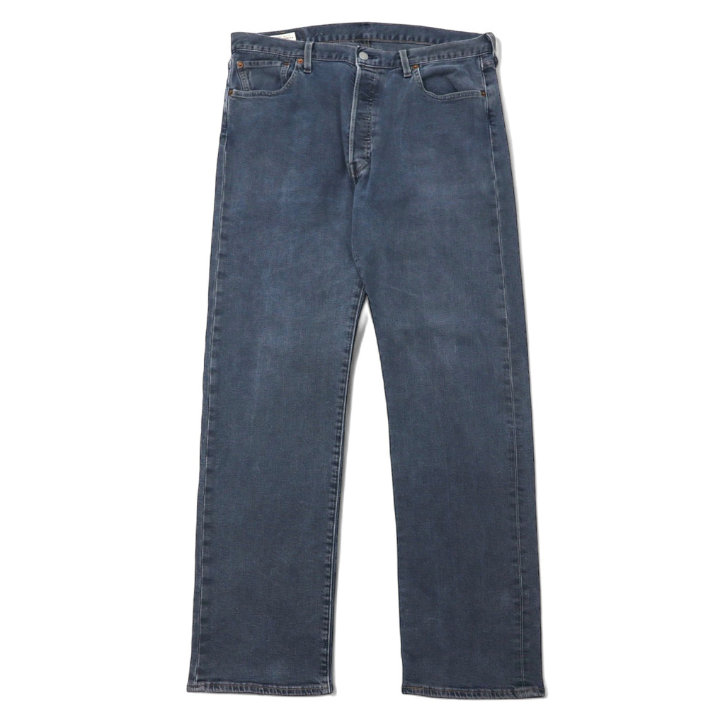 日本然リトテ-古着オンライン-LEVI'S PREMIUM ビッグE 501 デニムパンツ 36 グレー コットン ボタンフライ レザーパッチ 501-3140 ポーランド製-LEVI'S PREMIUM Big E 501 Denim Pants 36 Gray Cotton Button Fly Leather Patch 501-3140 Poland Made