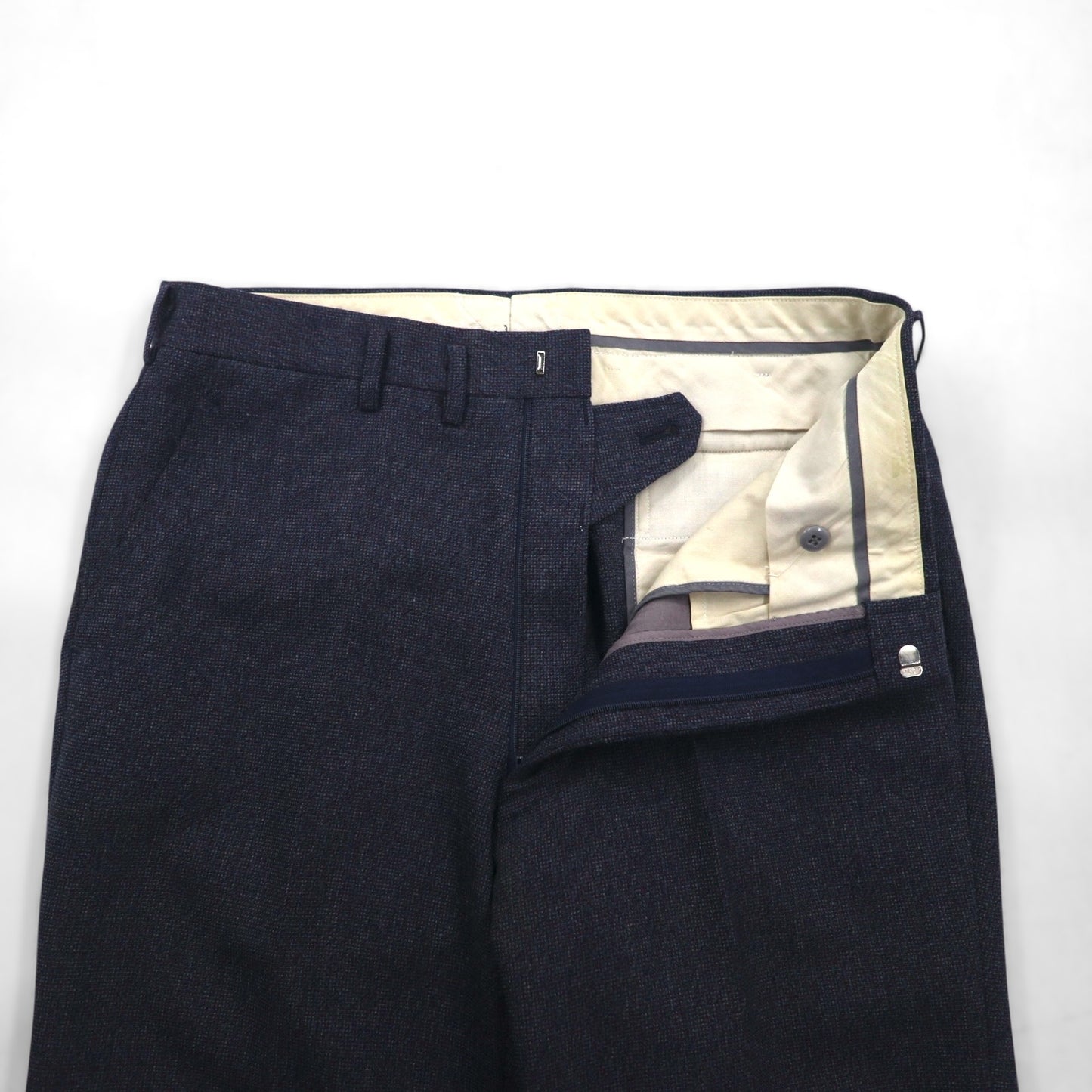 80s Japan Vintage 2-piece Suit Miyukilan 80年代 日本製 セットアップ スーツ M ネイビー ウール