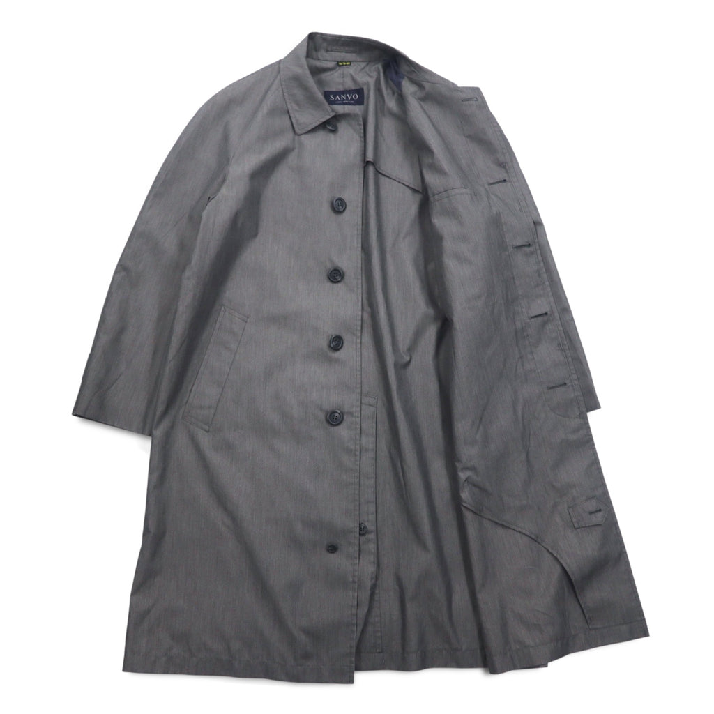 Vintage 90s Japan Made SANYO Classic Trench Coat SANYO ステンカラーコート S グレー 日本製