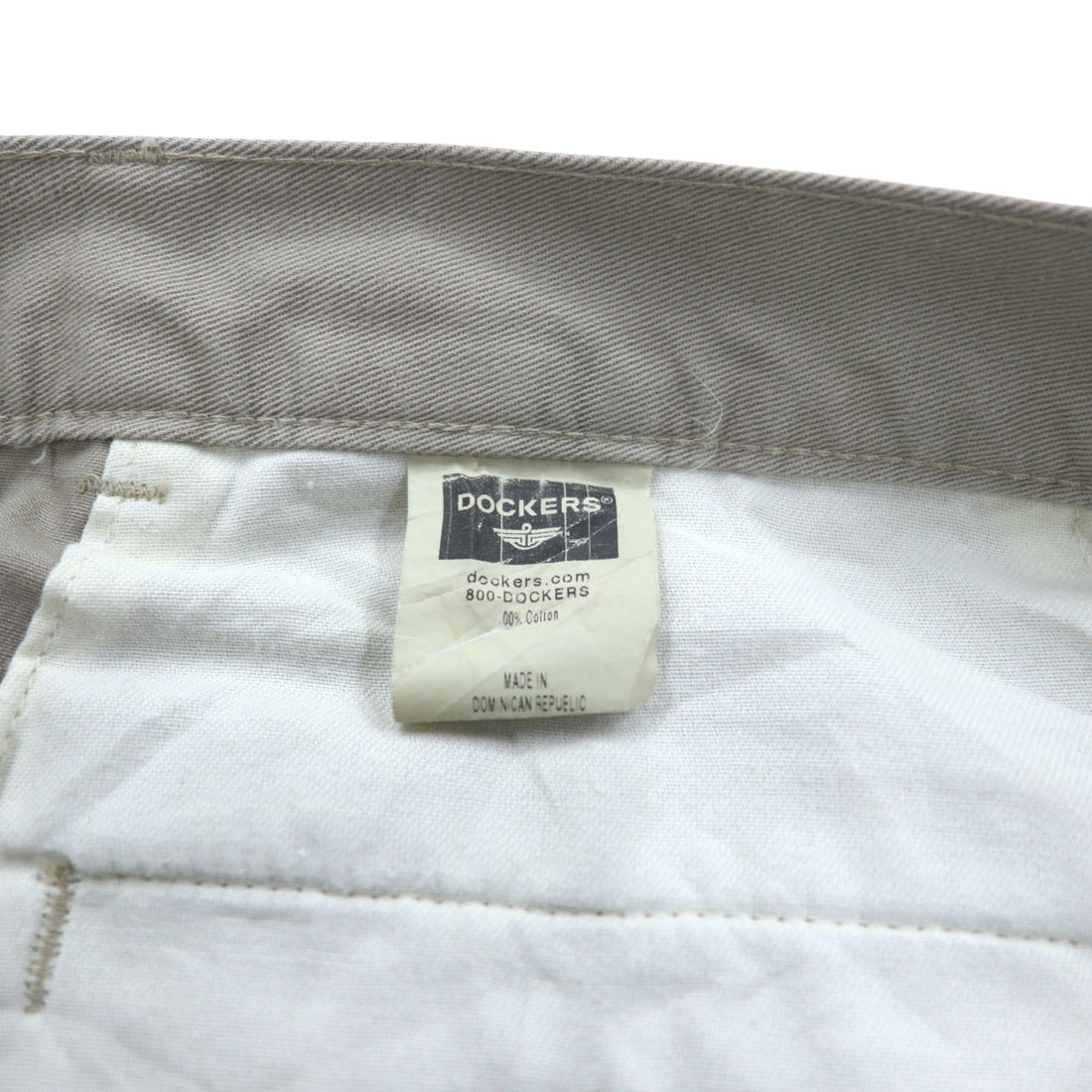 DOCKERS ( Levi's ) khakis 00年代 タック ワイド チノパンツ L ベージュ コットン
