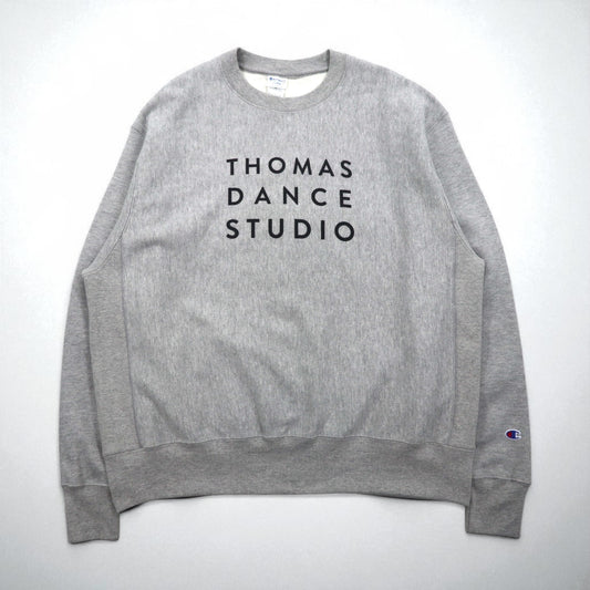 Champion リバースウィーブ REVERSE WEAVE スウェット XL プリント 青単タグ 復刻 THOMAS DANCE STUDIO