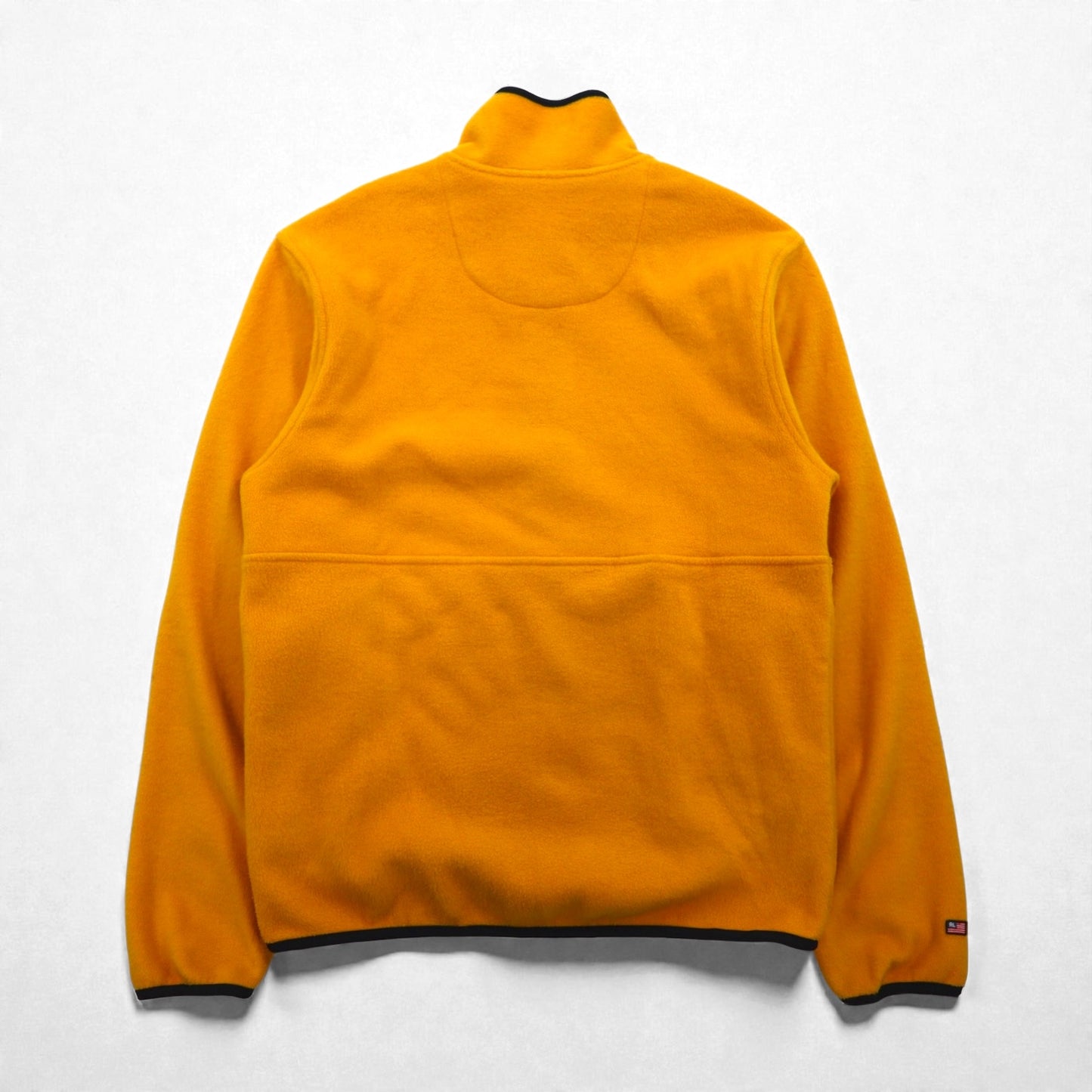 POLO JEANS CO Ralph Lauren 90年代 ハーフジップ フリースジャケット L イエロー カンガルーポケット