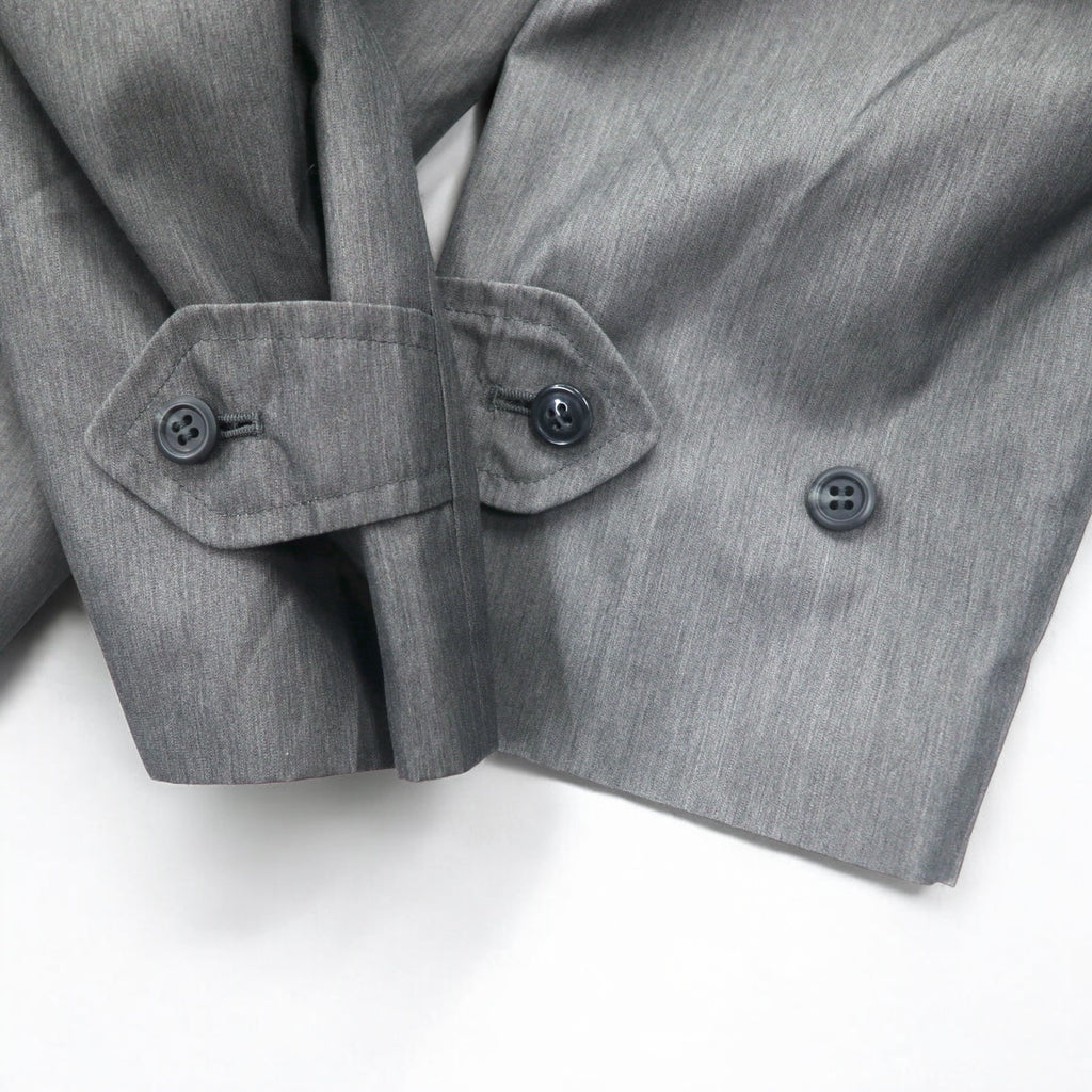 Vintage 90s Japan Made SANYO Classic Trench Coat SANYO ステンカラーコート S グレー 日本製