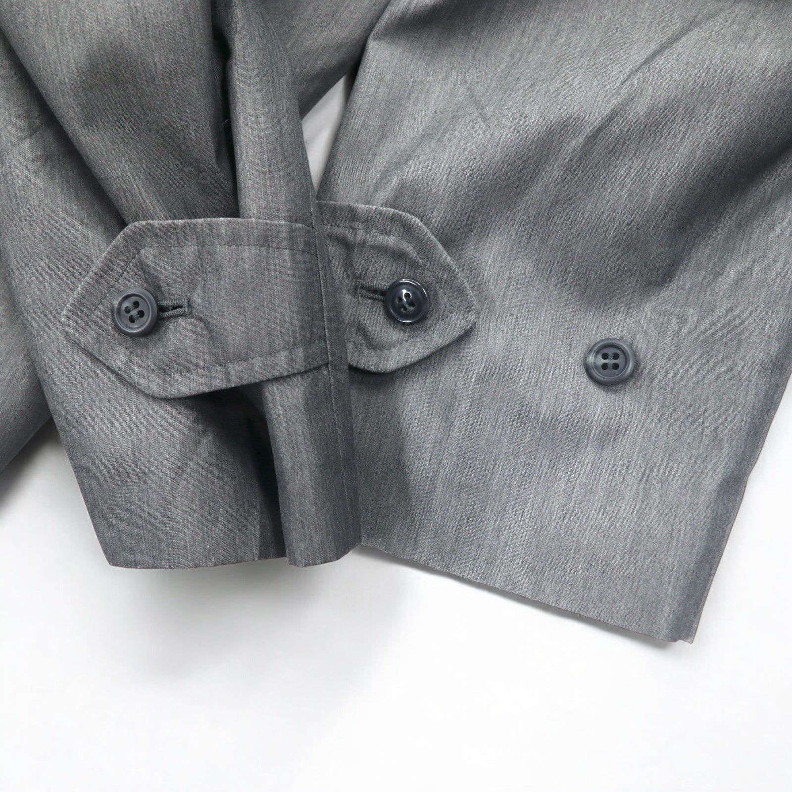 Vintage 90s Japan Made SANYO Classic Trench Coat SANYO ステンカラーコート S グレー 日本製
