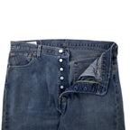 LEVI'S PREMIUM Big E 501 Denim Pants Size 36 Grey Cotton Button Fly Leather Patch 501-3140 Made in Poland