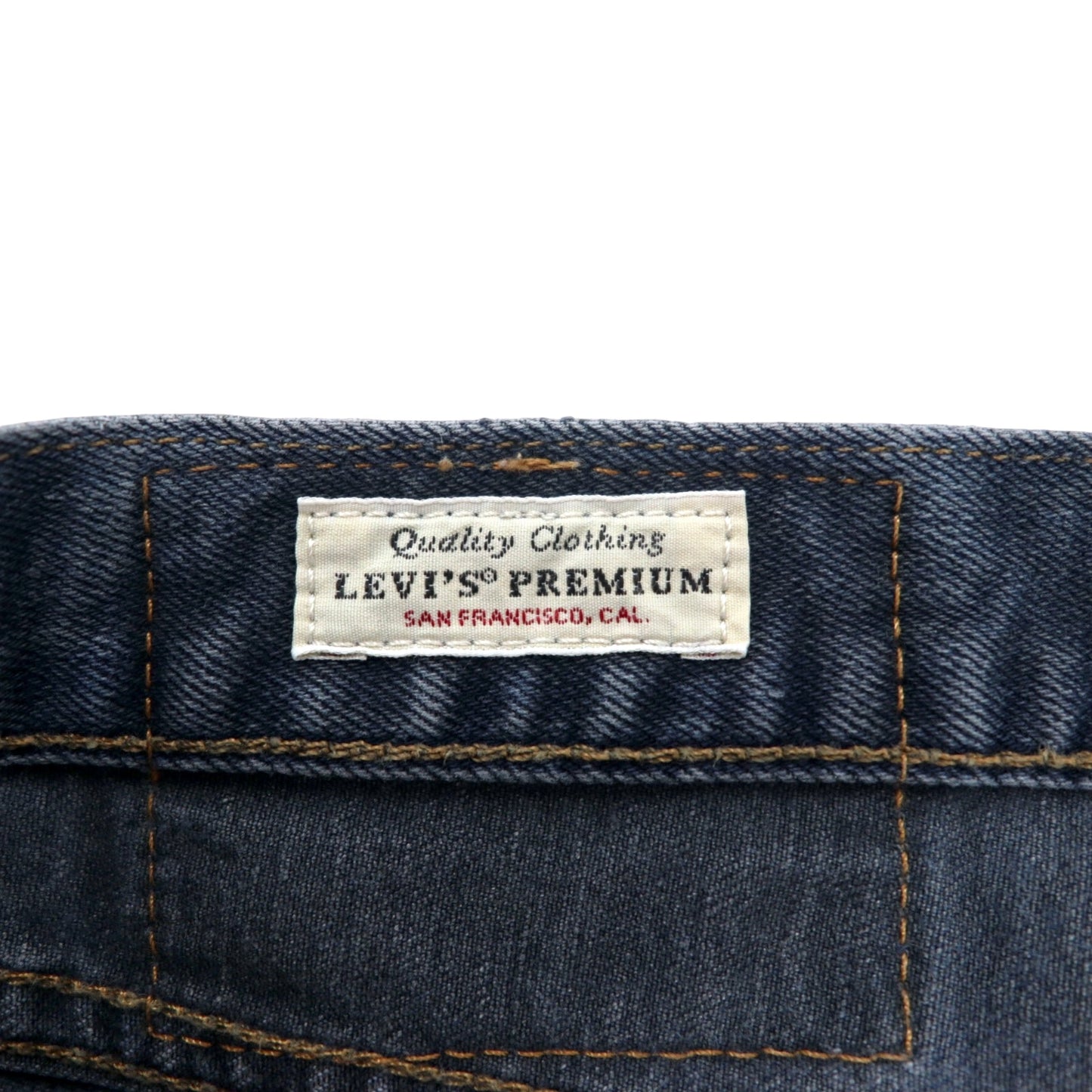 LEVI'S PREMIUM ビッグE 501 デニムパンツ 36 グレー コットン ボタンフライ レザーパッチ 501-3140 ポーランド製