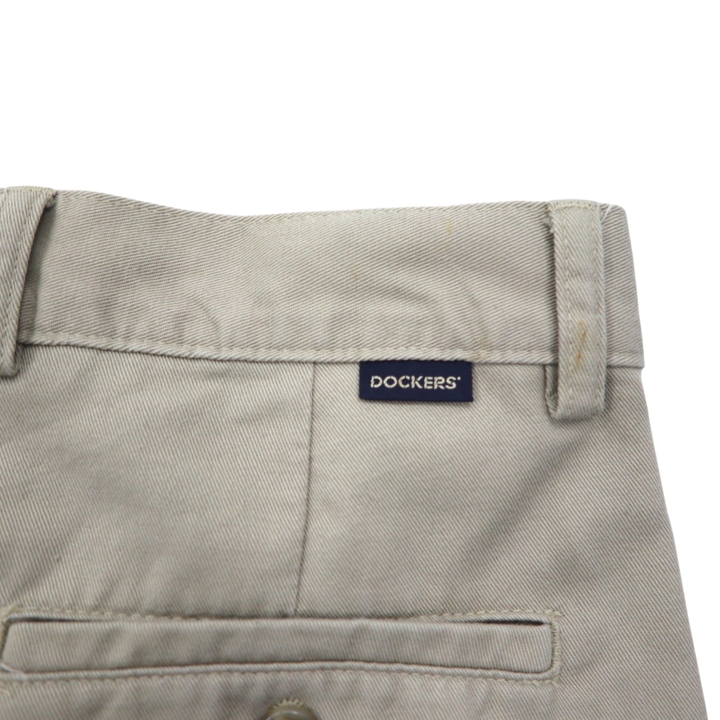 DOCKERS khakis 00年代 タック ワイド チノパンツ L ベージュ コットン