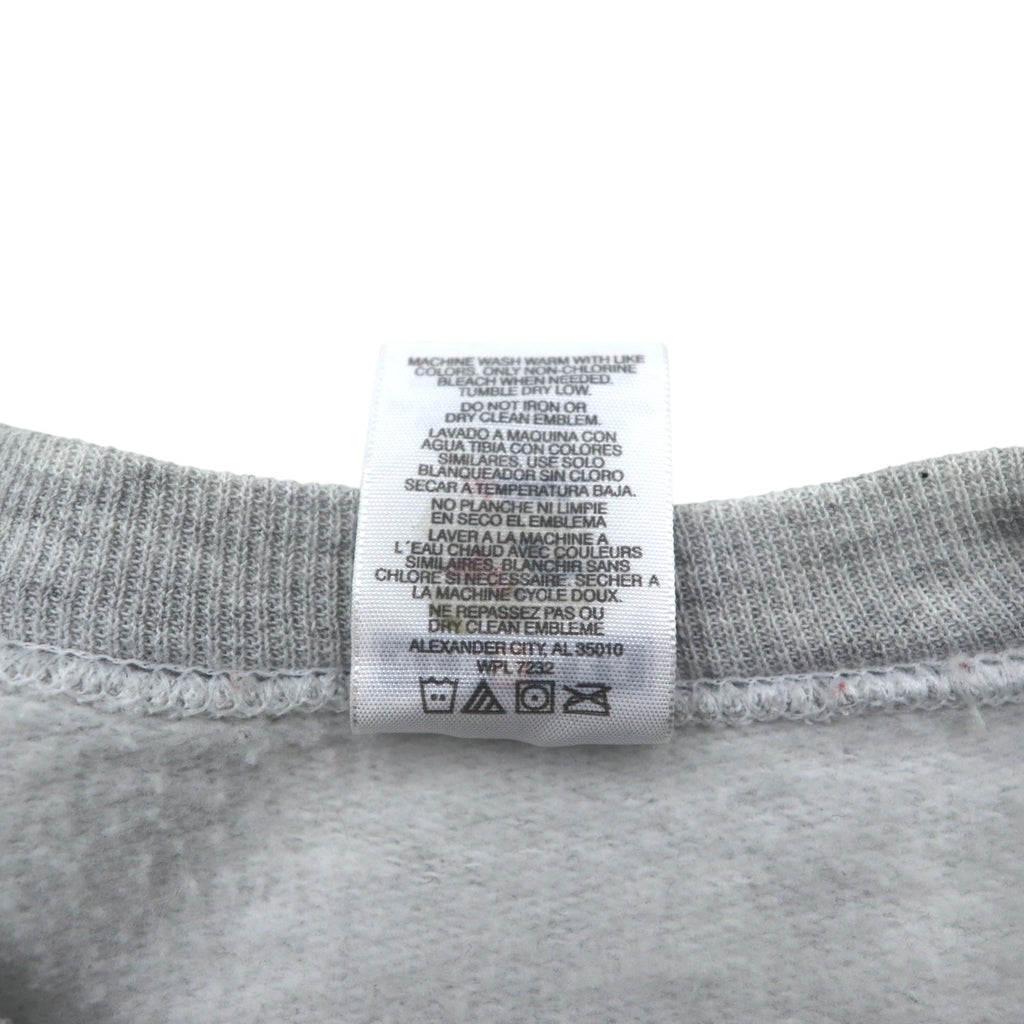 JERZEES Sweatshirt L Grey Animal Print Deer Cotton Polyester Fleece Lining