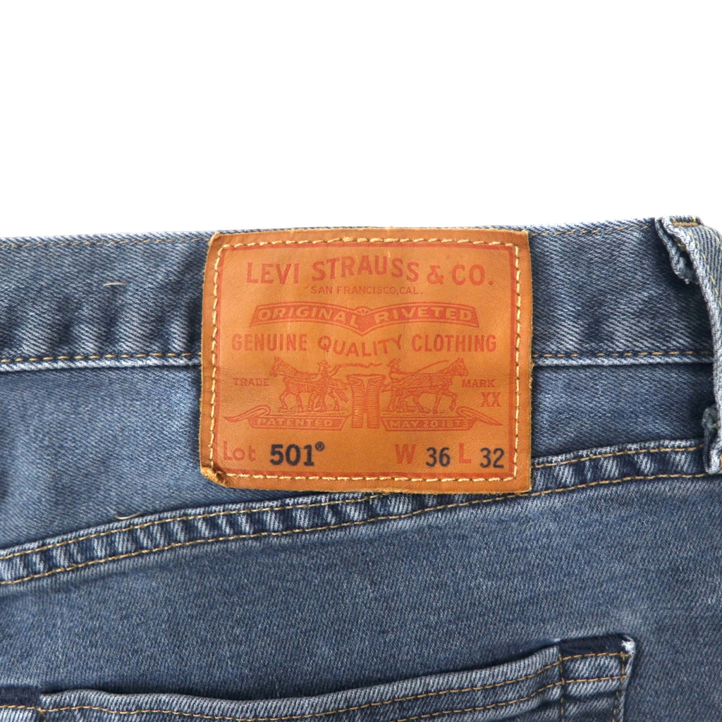 LEVI'S PREMIUM Big E 501 Denim Pants Size 36 Grey Cotton Button Fly Leather Patch 501-3140 Made in Poland