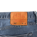 LEVI'S PREMIUM Big E 501 Denim Pants Size 36 Grey Cotton Button Fly Leather Patch 501-3140 Made in Poland
