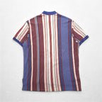 Polo by Ralph Lauren 90s USA made multi-stripe pique polo shirt XL white blue red small pony embroidery