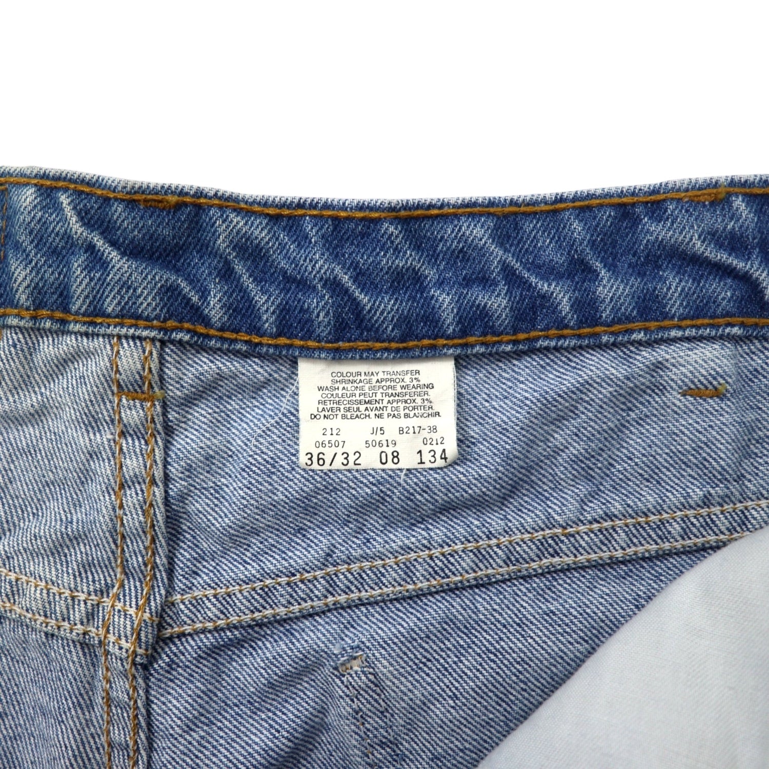 LEVI'S Canada MADE Eurori Vise 619 Orange Tab Denim PANTS 36 Blue