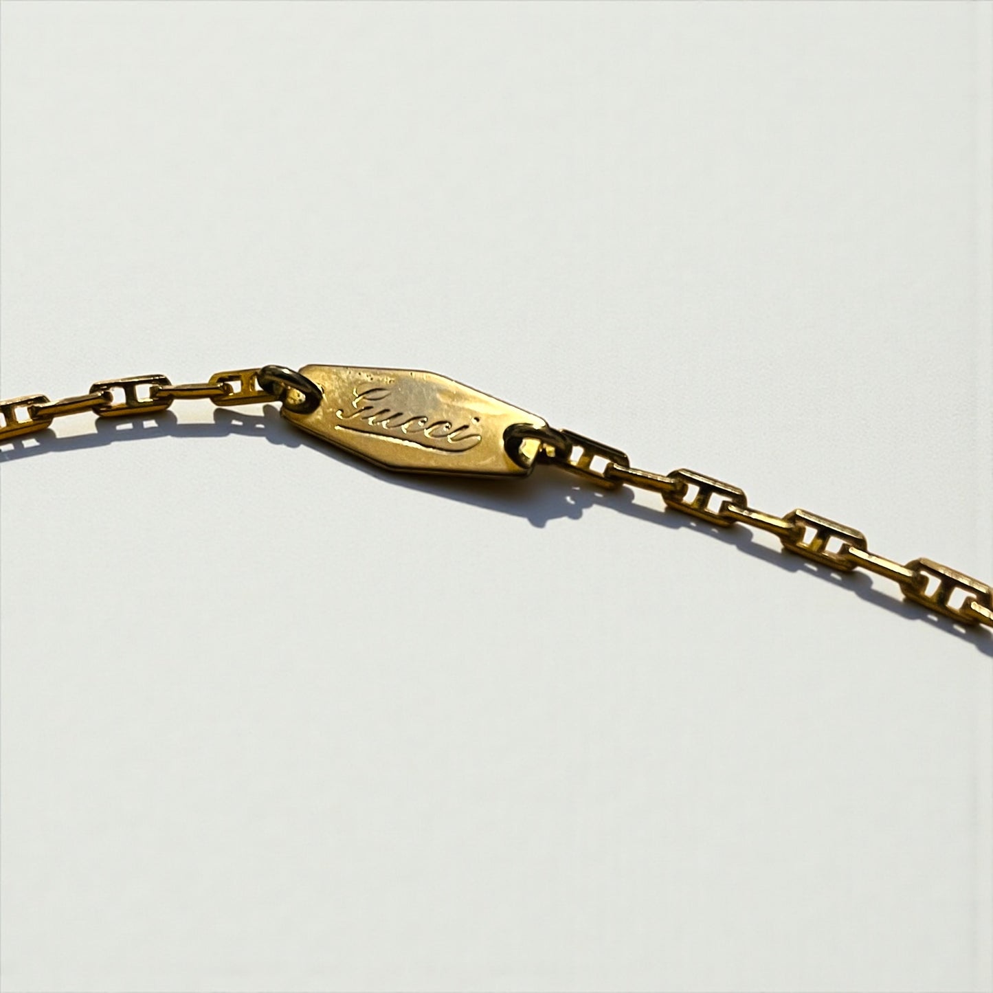 GUCCI 80年代 イタリア製 ヴィンテージ オールドグッチ 2WAY カラビナ ネックレス キーチェーン ゴールド ロック G.GUCCI