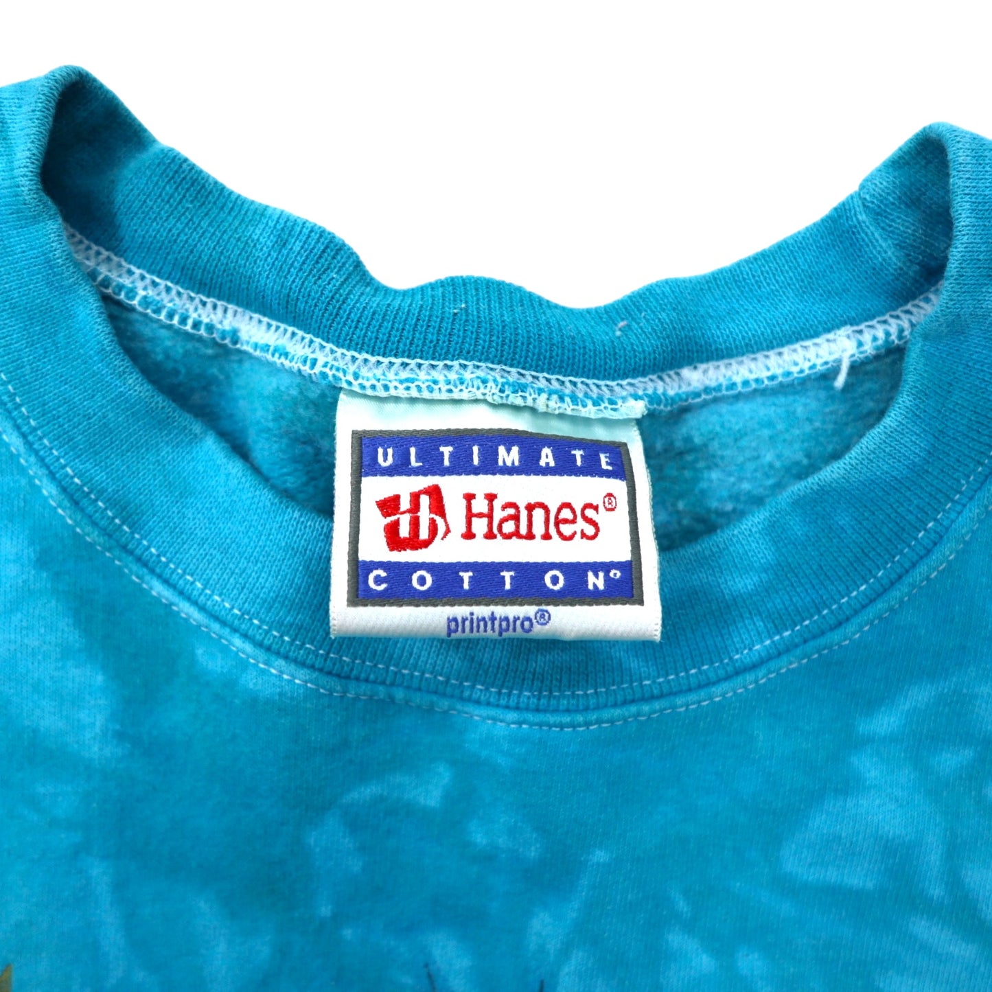 Hanes 90年代 インディアン プリント スウェット L ブルー タイダイ コットン ココペリ