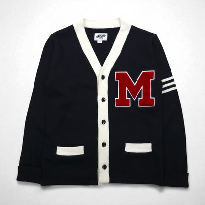 NEFF Vintage Letterman Cardigan, Size M, Black, with Patch Pockets