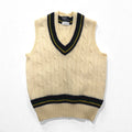 Polo Ralph Lauren 90年代 日本製 チルデン ニット ベスト L 生成り ナチュラル ウール VIRGIN WOOL