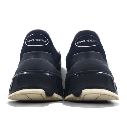 EMPORIO ARMANI スニーカー 26cm ブラック ナイロン レザー X4X647 XN945