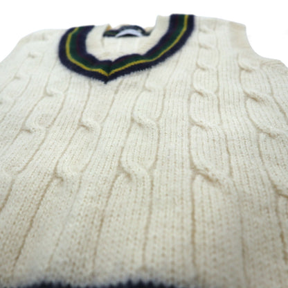 Polo Ralph Lauren 90年代 日本製 チルデン ニット ベスト L 生成り ナチュラル ウール VIRGIN WOOL