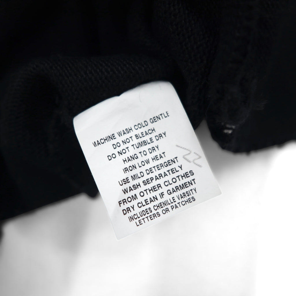 Vintage Letterman Cardigan NEFF レタード カーディガン M ブラック ワッペン パッチポケット