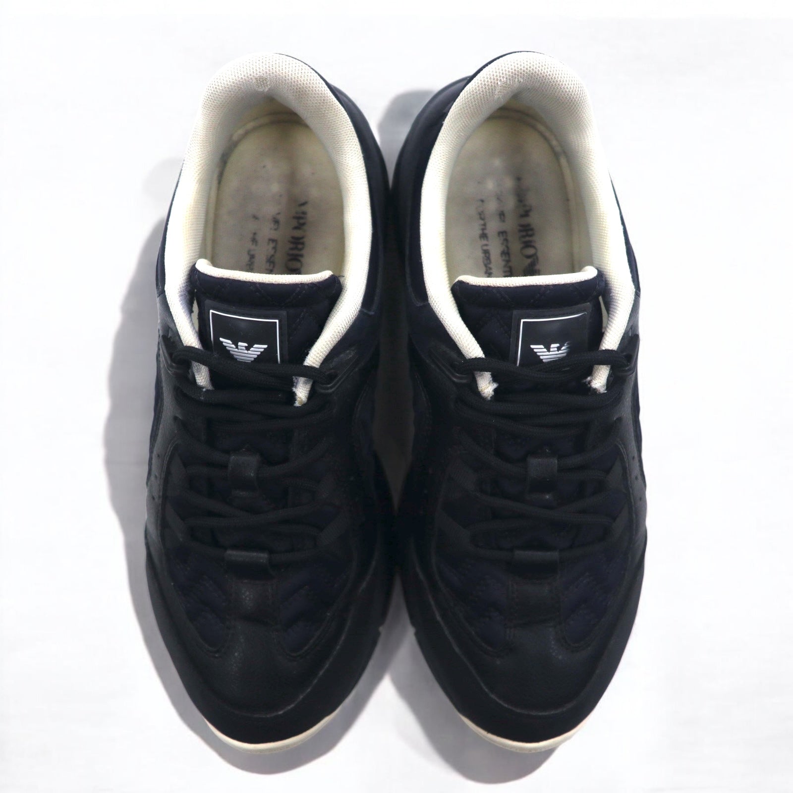 EMPORIO ARMANI スニーカー 26cm ブラック ナイロン レザー X4X647 XN945