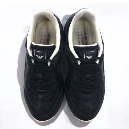 EMPORIO ARMANI スニーカー 26cm ブラック ナイロン レザー X4X647 XN945