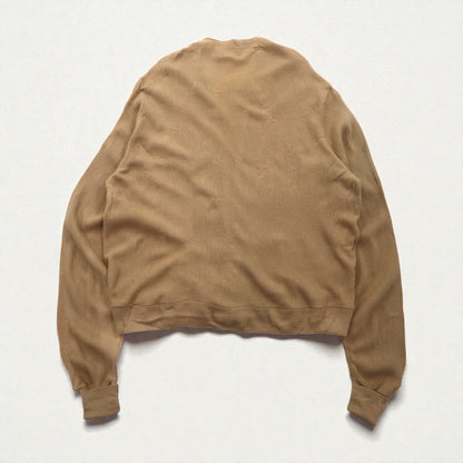 LONDON FOG 80年代 USA製 アクリル ニット Vネック カーディガン 2XL ベージュ アクリル