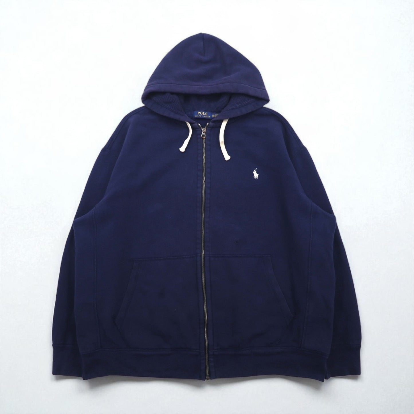 Polo Ralph Lauren リバースウィーブ フルジップパーカー 2XL ネイビー スモールポニー刺繍