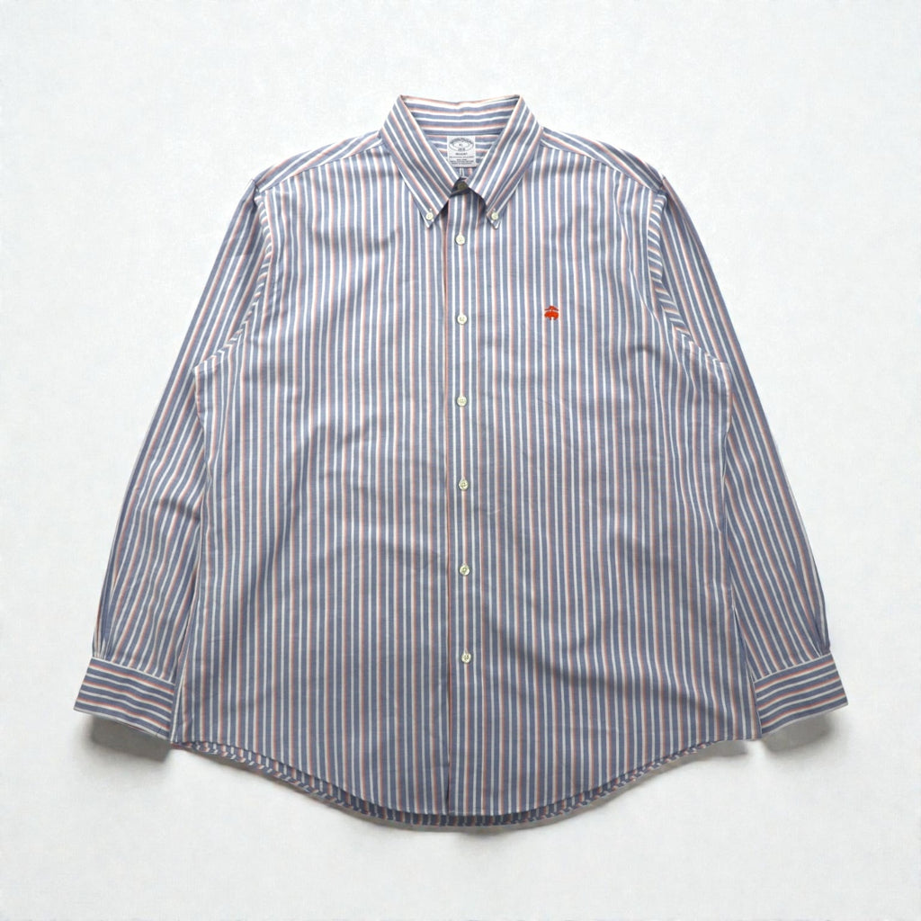 Brooks Brothers Oxford Button-Down Shirt, XL, Blue Regent Stripe, Supima Cotton