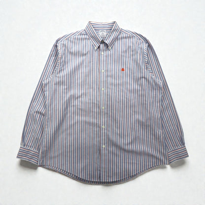 Brooks Brothers オックスフォード ボタンダウン シャツ XL ブルー REGENT ストライプ スーピマコットン