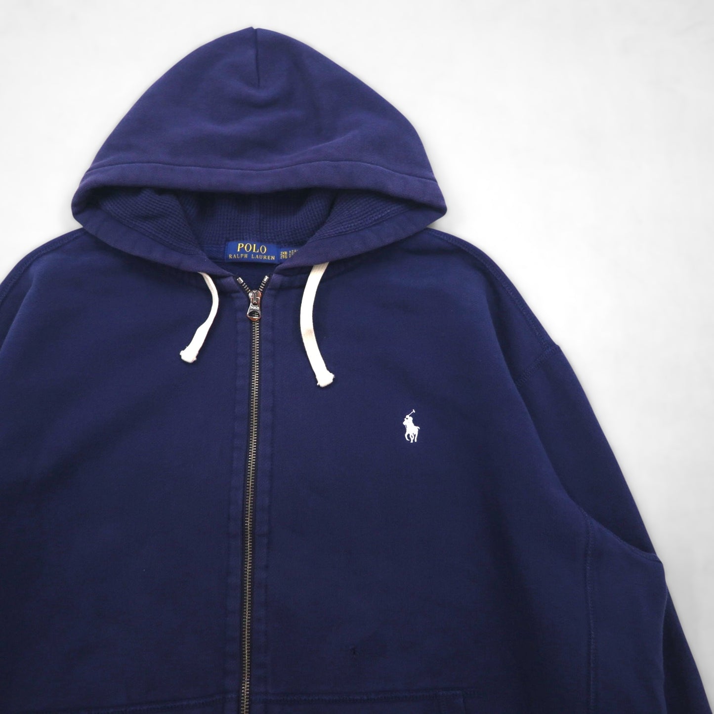 Polo Ralph Lauren リバースウィーブ フルジップパーカー 2XL ネイビー スモールポニー刺繍