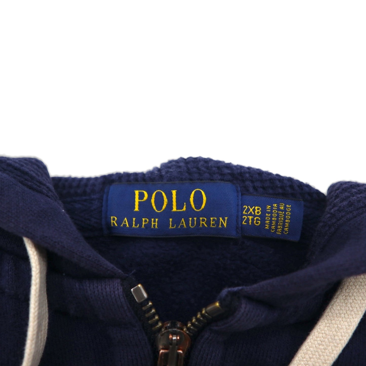 Polo Ralph Lauren リバースウィーブ フルジップパーカー 2XL ネイビー スモールポニー刺繍