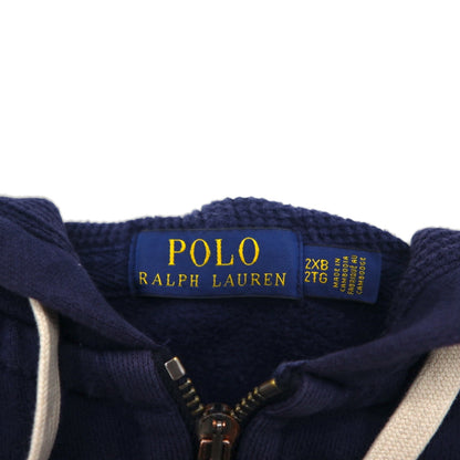 Polo Ralph Lauren リバースウィーブ フルジップパーカー 2XL ネイビー スモールポニー刺繍