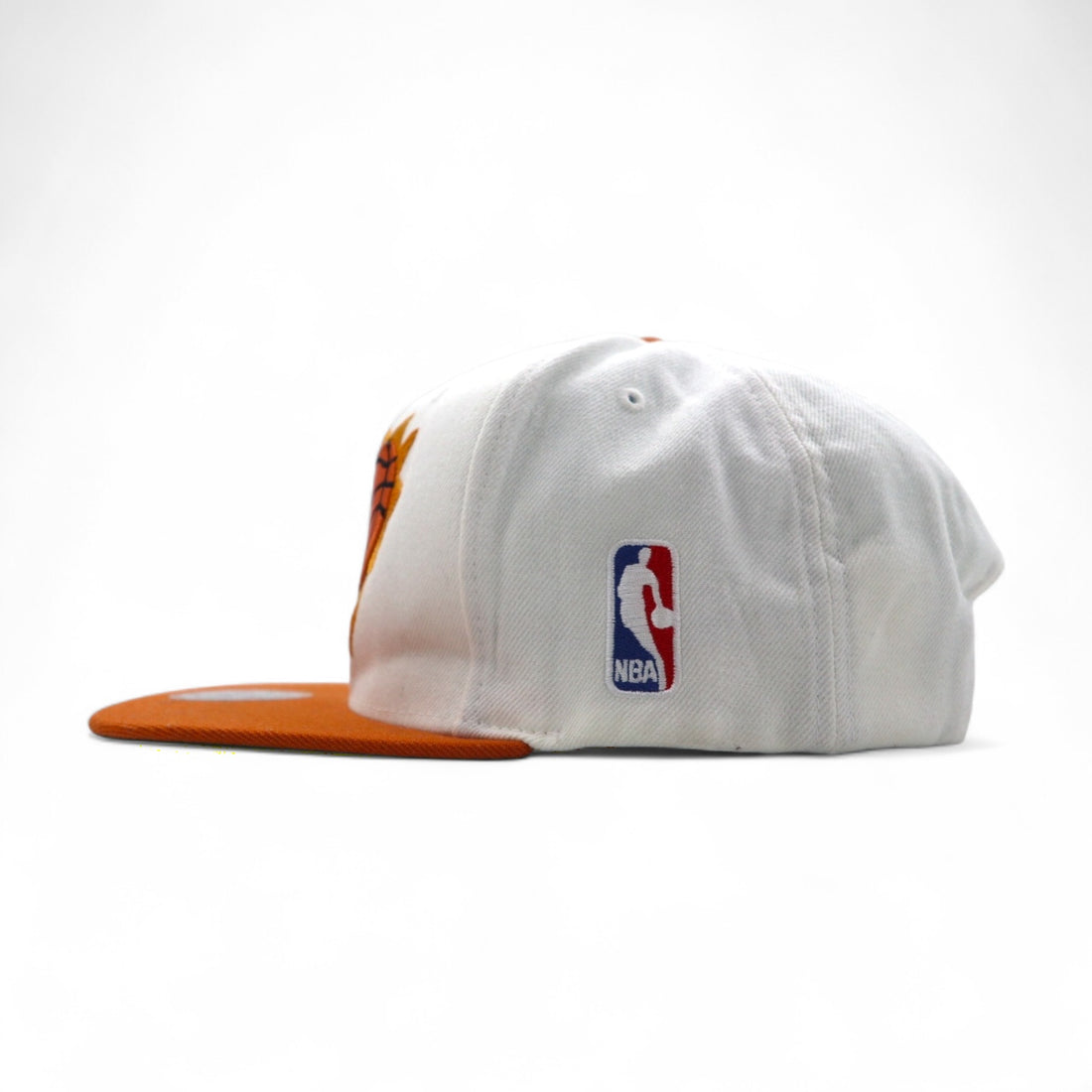mitchell & ness スナップバック バイカラー ベースボールキャップ FREE アジャスタブル フィット ホワイト オレンジ NBA Phenix Suns
