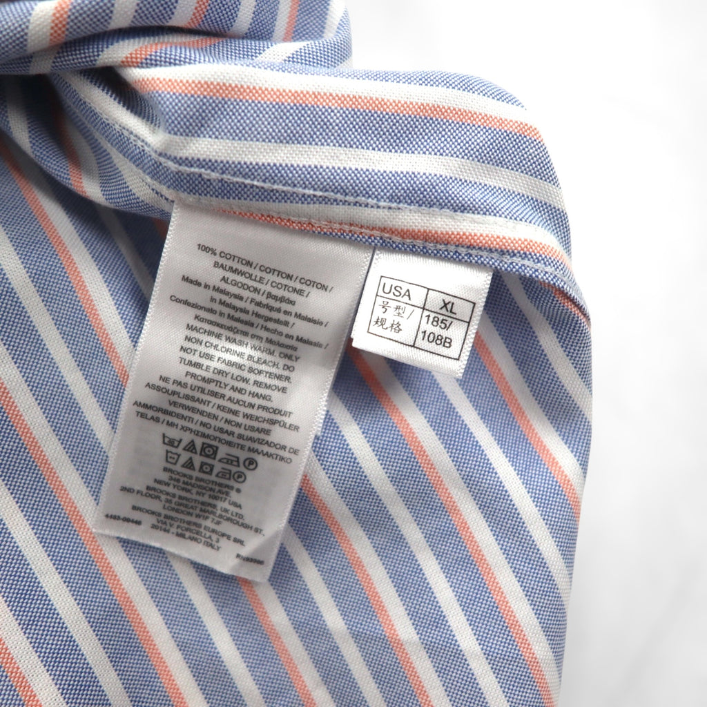 Brooks Brothers Oxford Button-Down Shirt, XL, Blue Regent Stripe, Supima Cotton
