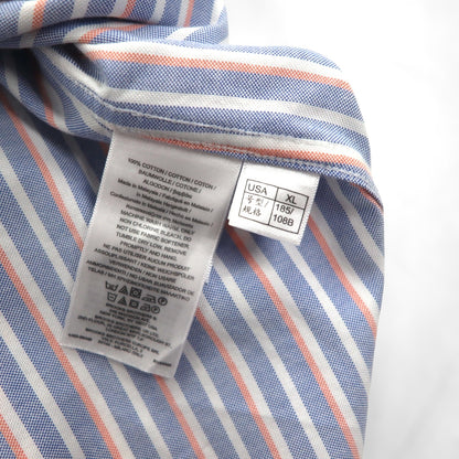 Brooks Brothers オックスフォード ボタンダウン シャツ XL ブルー REGENT ストライプ スーピマコットン