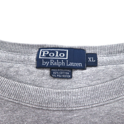 Polo by Ralph Lauren 90年代 クルーネック スウェット XL グレー スモールポニー刺繍