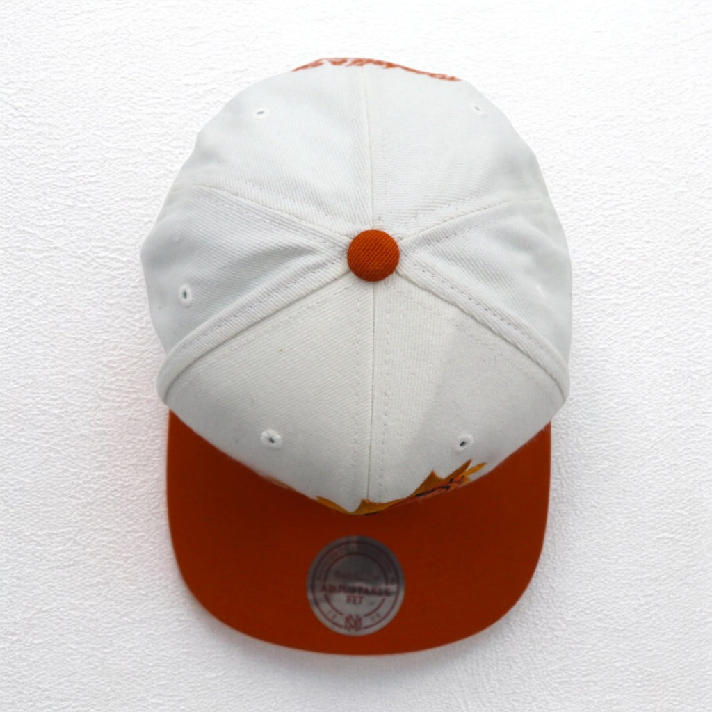 mitchell &amp; ness snapback bicolor baseball cap free adjustable fit white orange NBA phenix suns