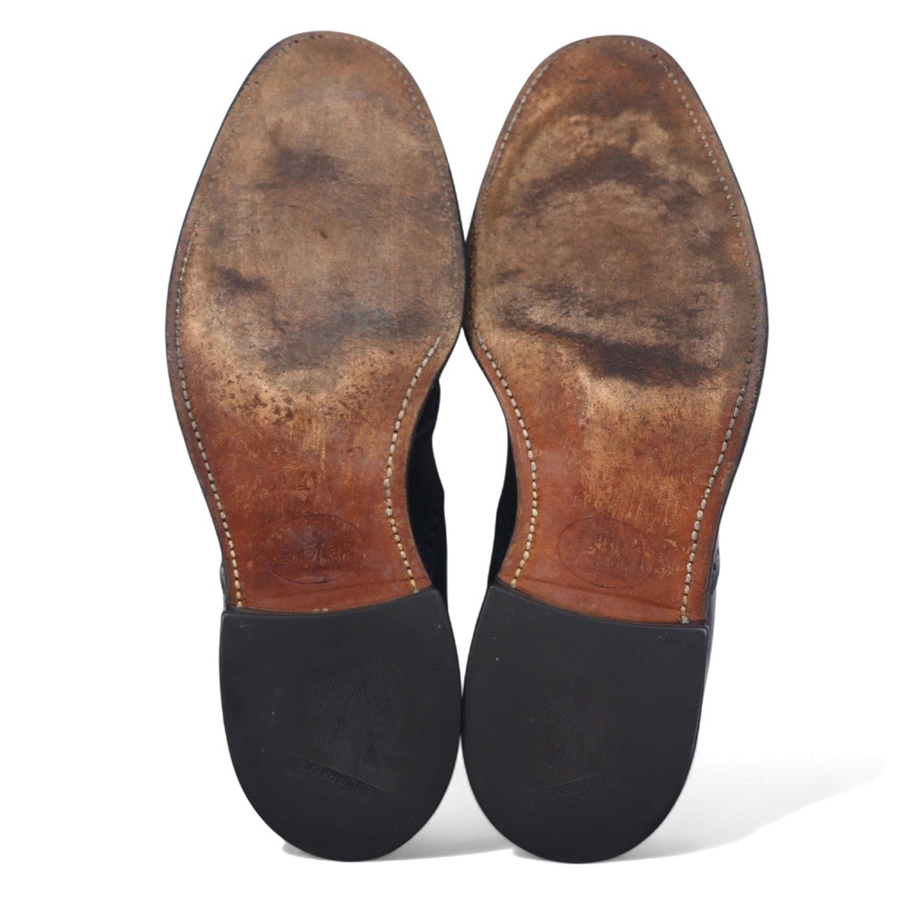 J&amp;M (Johnston &amp; Murphy) USA made 70's saddle shoes, size 28.5cm, black leather, Aristocraft 23741