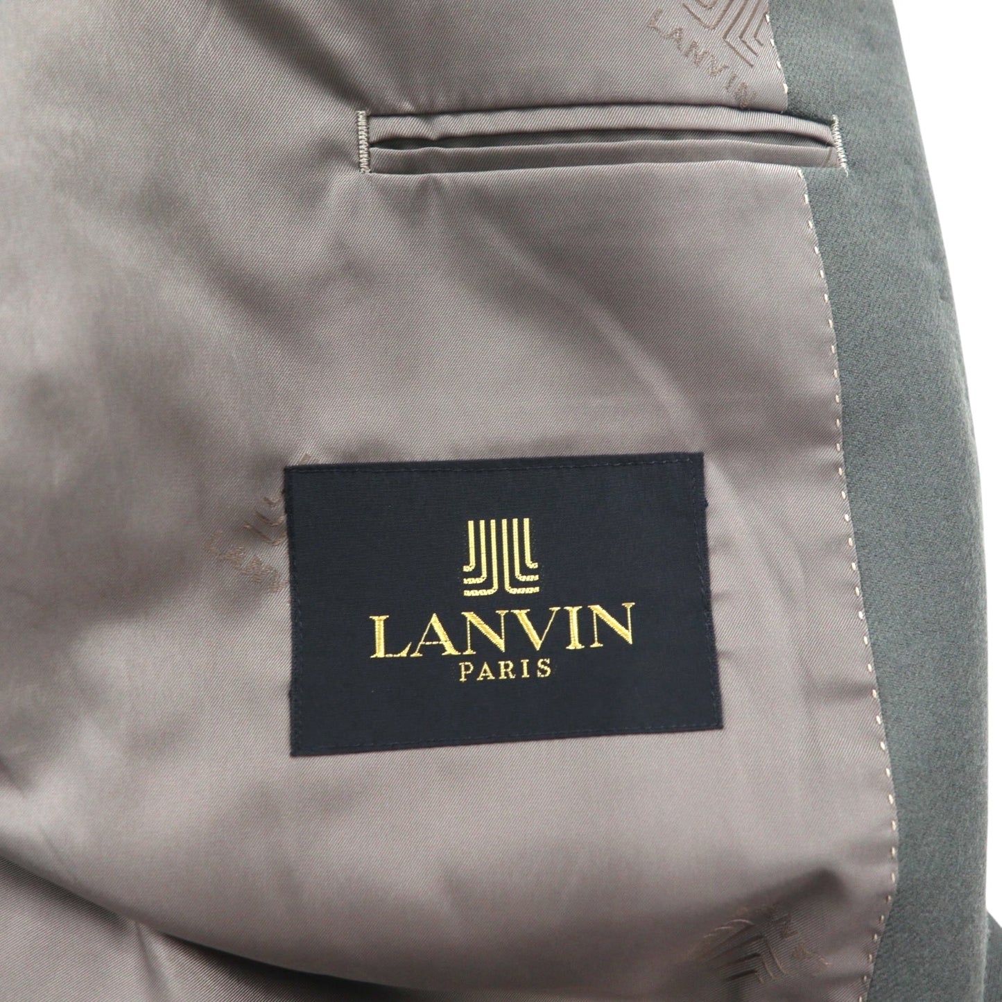 LANVIN 90年代 ダブルブレスト ピークドラペル スーツ ブレザー セットアップ L メタルボタン ワイド