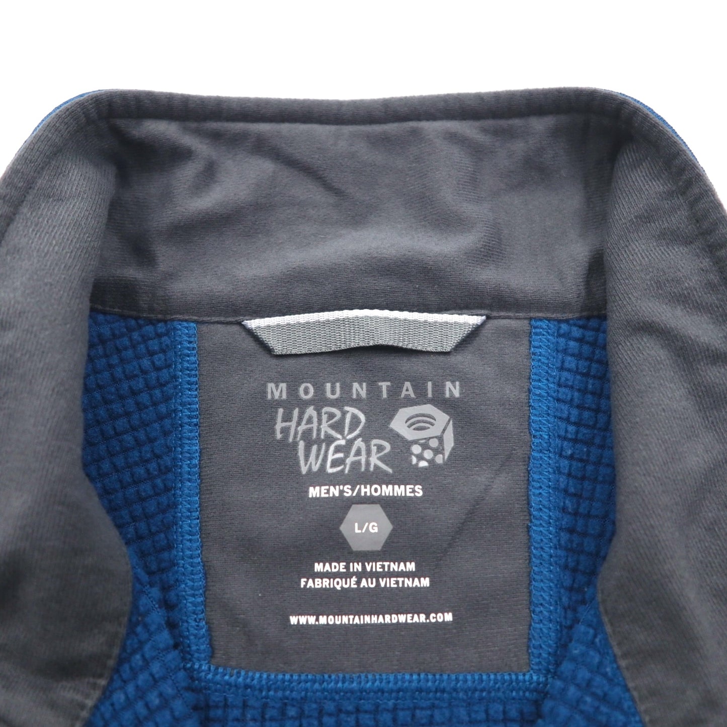 MOUNTAIN HARDWEAR ポーラテック POLARTEC フリースジャケット L ネイビー DESNA GRID FULL ZIP JACKET OM6454