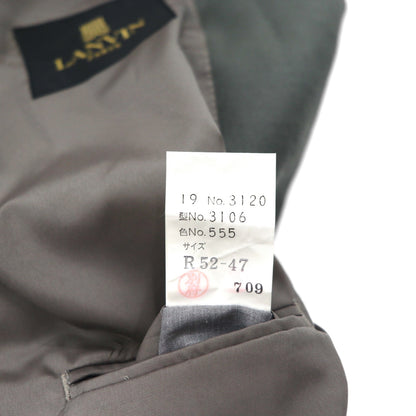 LANVIN 90年代 ダブルブレスト ピークドラペル スーツ ブレザー セットアップ L メタルボタン ワイド
